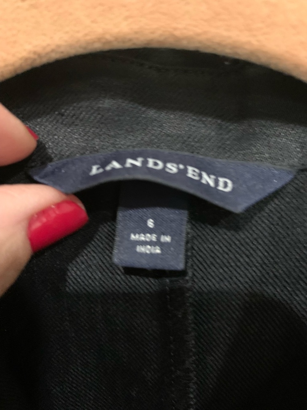 2 Lands' End Linen Olive Black 3/4 Sleeve Midi Button-Front Shirt Dresses, NWOT - Picture 4 of 10
